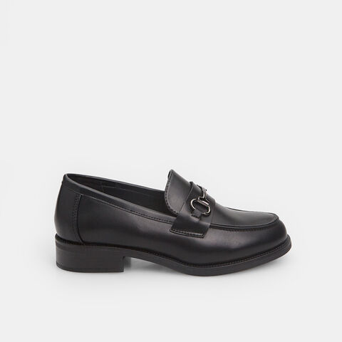 Mocasines con suela dentada, Negro Mocasines con suela dentada, Negro
